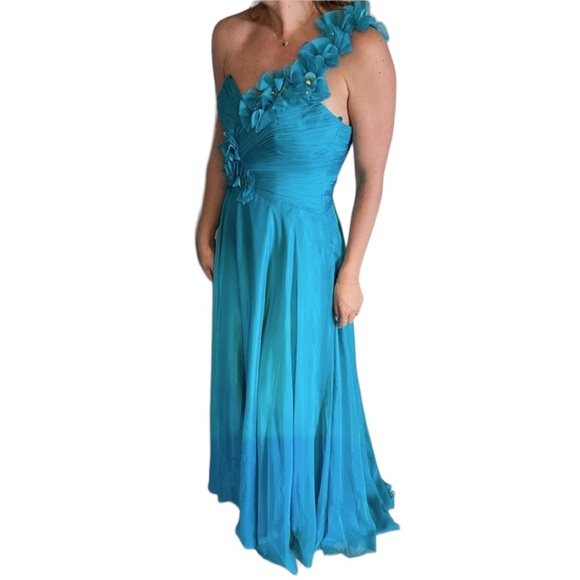 Jovani One Shoulder Gown - Picture 2 of 4